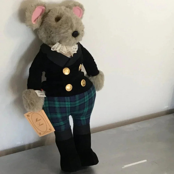 Rare Vintage Little Folk "Mouse  Louis" Plush, Victorian Edwardian Costume, 14" - Picture 8 of 16